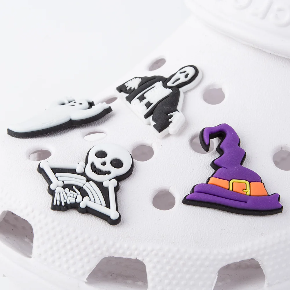 

Eco-friendly Custom Cartoon All Saints' Day Cute Soft PVC Shoes clog buttons Sandals Charms For Croc, As picture