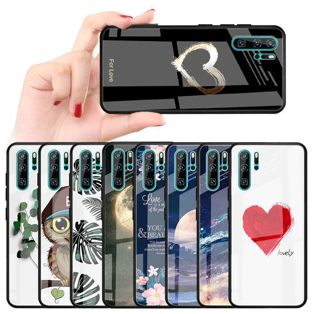 

Gradient Tempered Glass Cover For Huawei Nova 6/6 SE Case Huawei Y9 Prime 2021 Honor V30 Case P20 Nova 6SE p40 lite nova7i