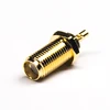 SMA Straight Jack RF Connector Bulkhead Crimp Window Solder
