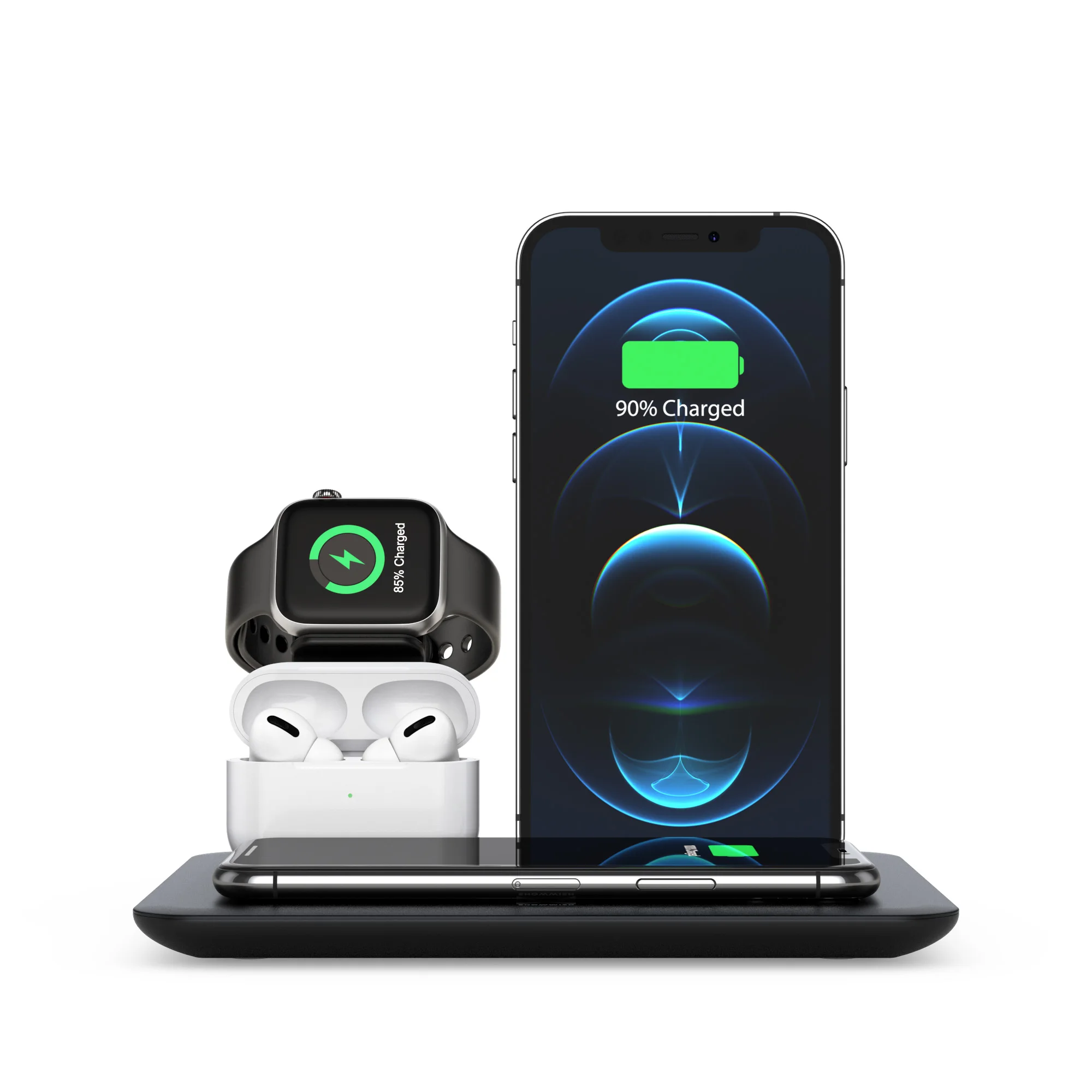 

Hot Selling 15W portable mobile phone mutli function charging station 4in1 wireless charger