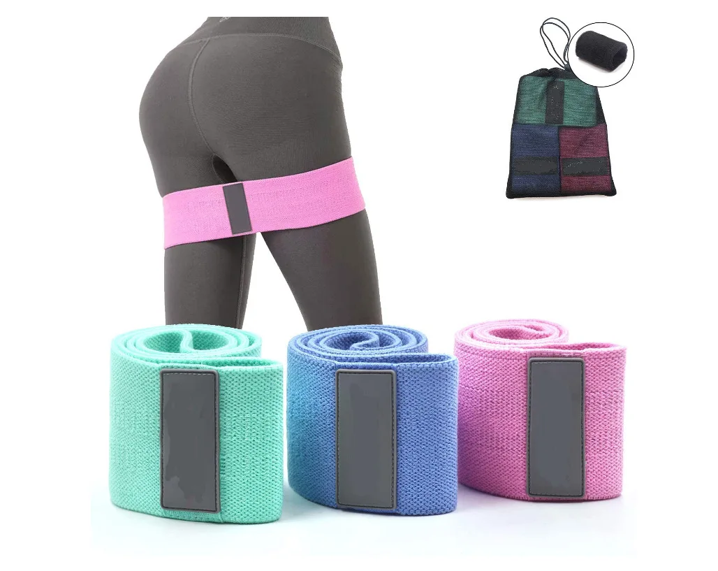 

Resistance Bands Fabric Set Hip Resistance Band Custom Cotton Bands Resistence, Various colours are available