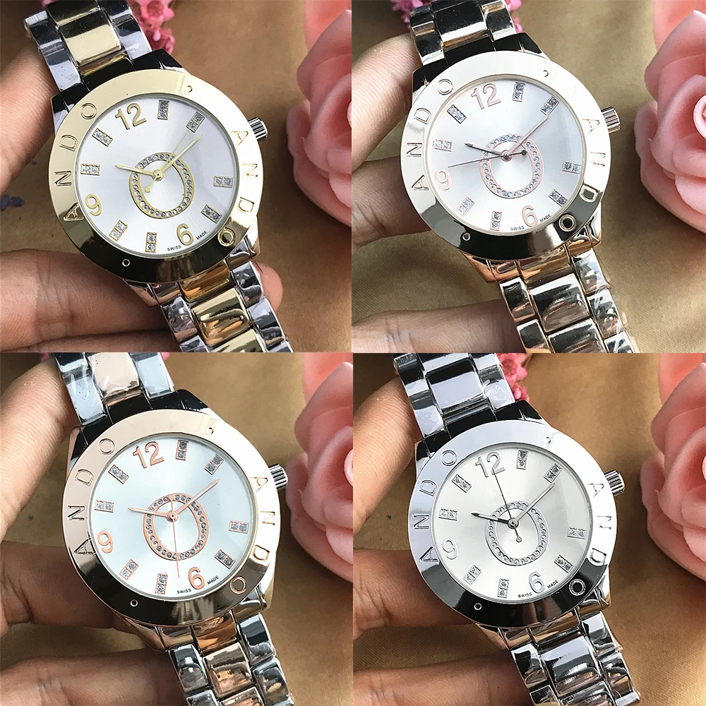 

ANDO Europe and the United States Stainless Steel Men and women Luxury atmosphere Quartz Watches fashion Jewelry Gift fine