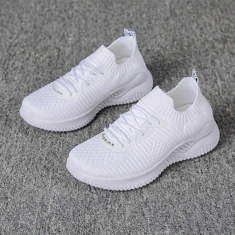 

OEM Wholesale Fashion Durable Light Lace-up Non-slip Ladies Sport Shoes, 4 colors