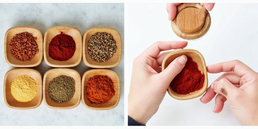 Labeled spice jars with chalkboard-style labels