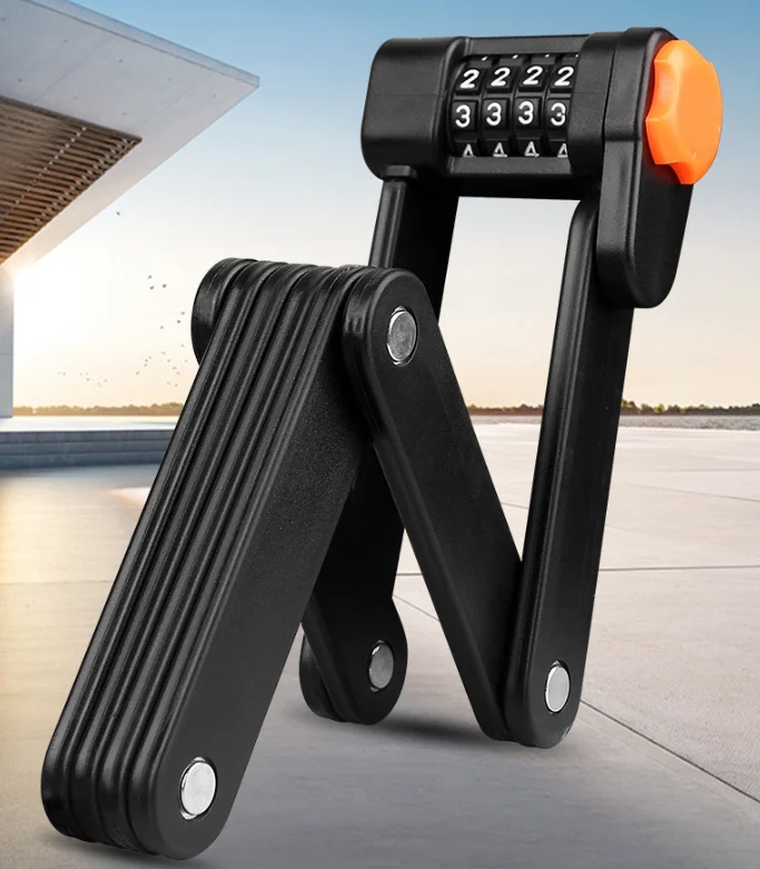 

2021 New product Anti-Theft safety Cable Scooter Heavy Duty Folding Strong Alloy Password Bicycle Lock