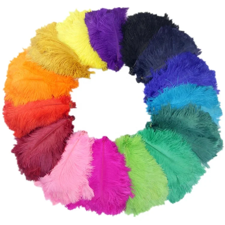 

10-12 Inch(25-30 cm) Factory wholesale natural colored Decor Feathers Ostrich Feather decorations wedding for party wall