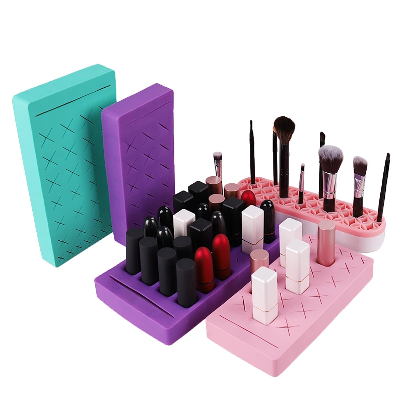 

Lohas Cosmetic Storage Box Silicone Beauty Makeup Tool Makeup Brush Holder, Transparent, customized color