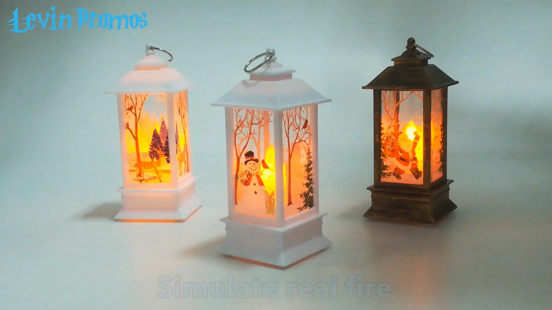 Vintage Led Lantern Lights Holiday Navidad Ornaments Christmas