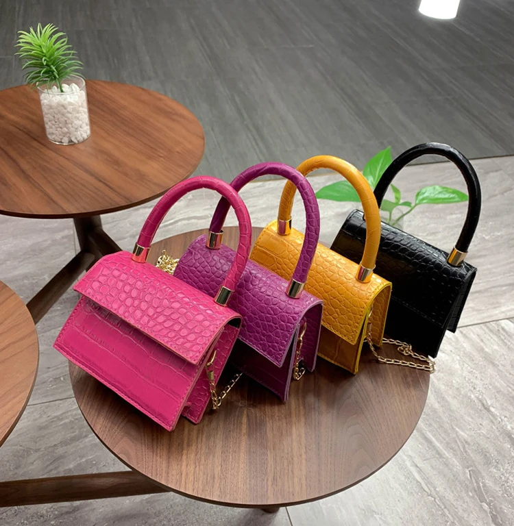 

Shangxin Small Bag Female 2021 New Portable All-Match Shoulder Bag Fashion Western Style Crocodile Pattern Small Square Bag, Customized