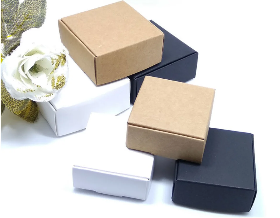 

mutli size black white kraft sock candy jewelry packing box small gift box kraft paper box