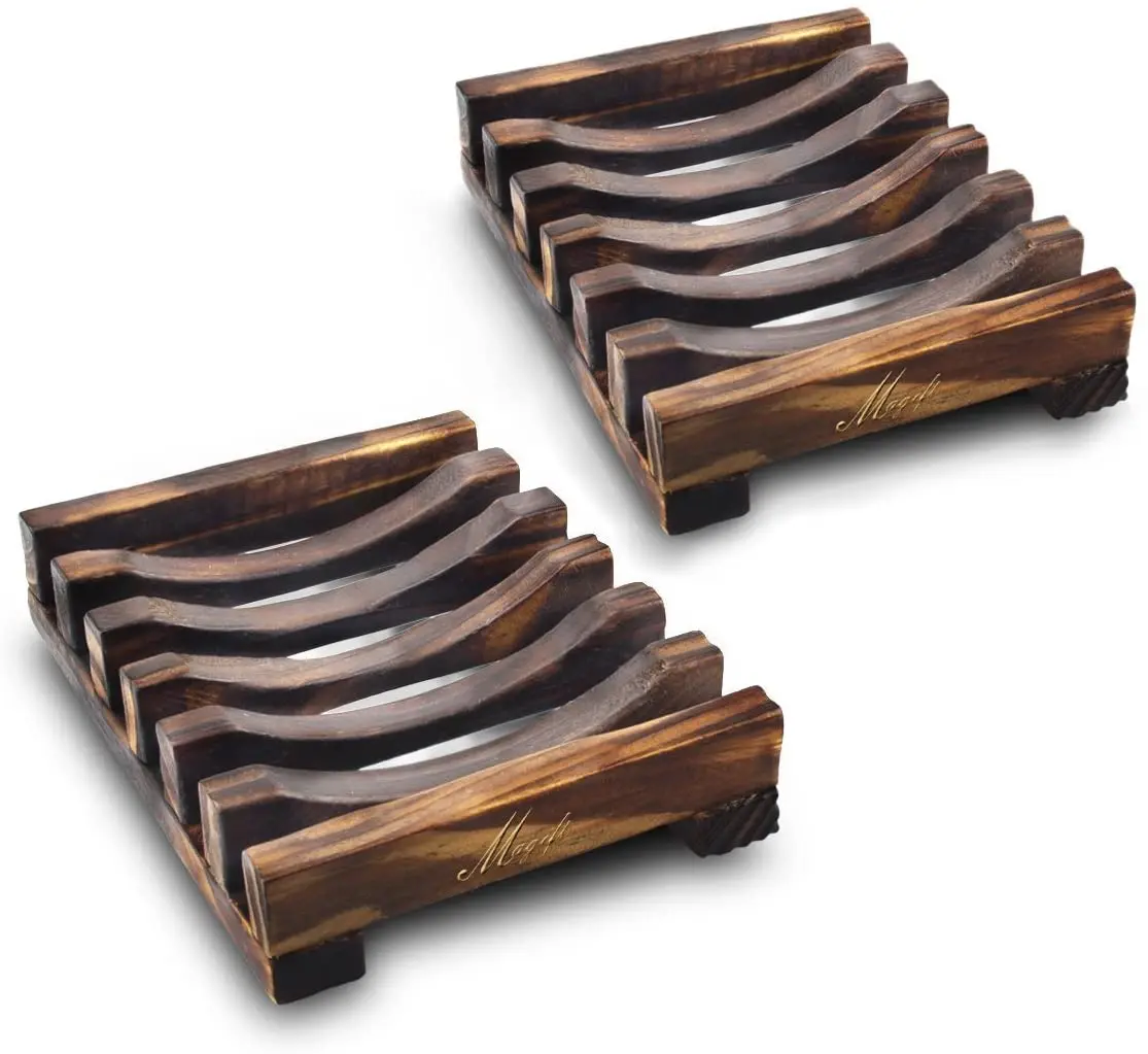 

Home Bathroom Wooden Soap Case Holder Natural Wood Hand Craft Soap Dish