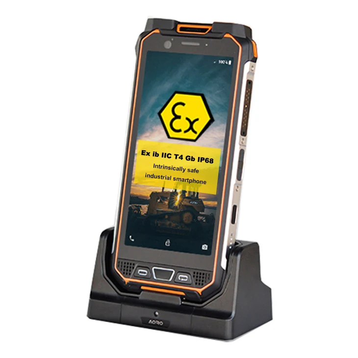 

Android 8.1 Mobile Phone Rugged Phone Atex Zone 1 Gsm Explosion Proof IECEx Smartphone With Rfid Reader 2D Barcode Scanner
