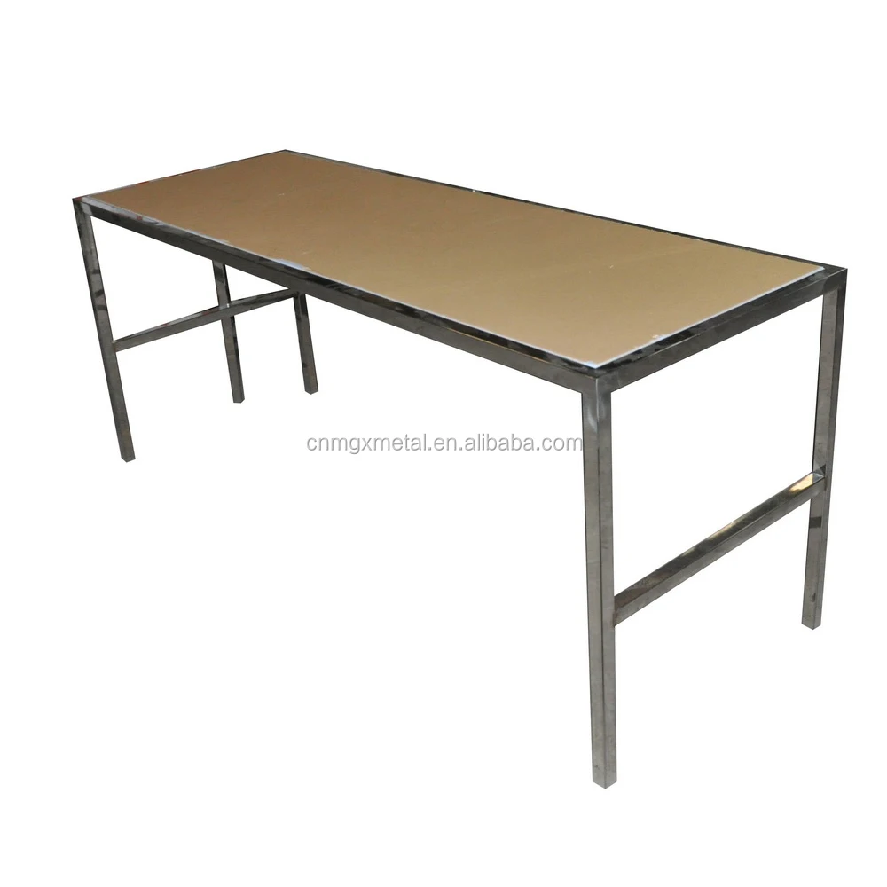 High Quality Polishing Metal Stainless Steel Acrylic Top Table