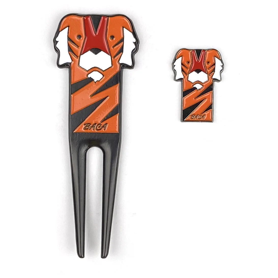 

High quality golf divot tools accessories customized any printing tiger design golf repair divot tool, Same as picture