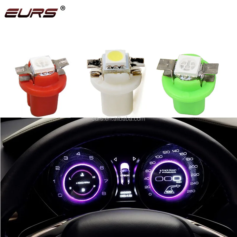 

T5 car interior led Light l5050 1SMD Auto Wedge Dashboard Lights Indicator Instrument Lights B8.5 Car Gauge Speedo Dash Bulbs, Various color