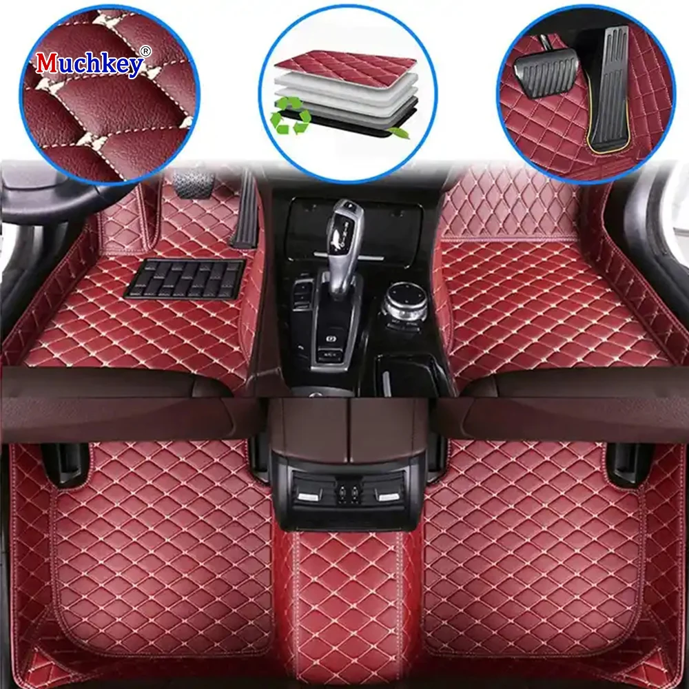 

Muchkey High Quality 3D Luxury Leather Carpet for Ford F150 Pickup 4Door 2011 2012 2013 2014 Car Floor Mats