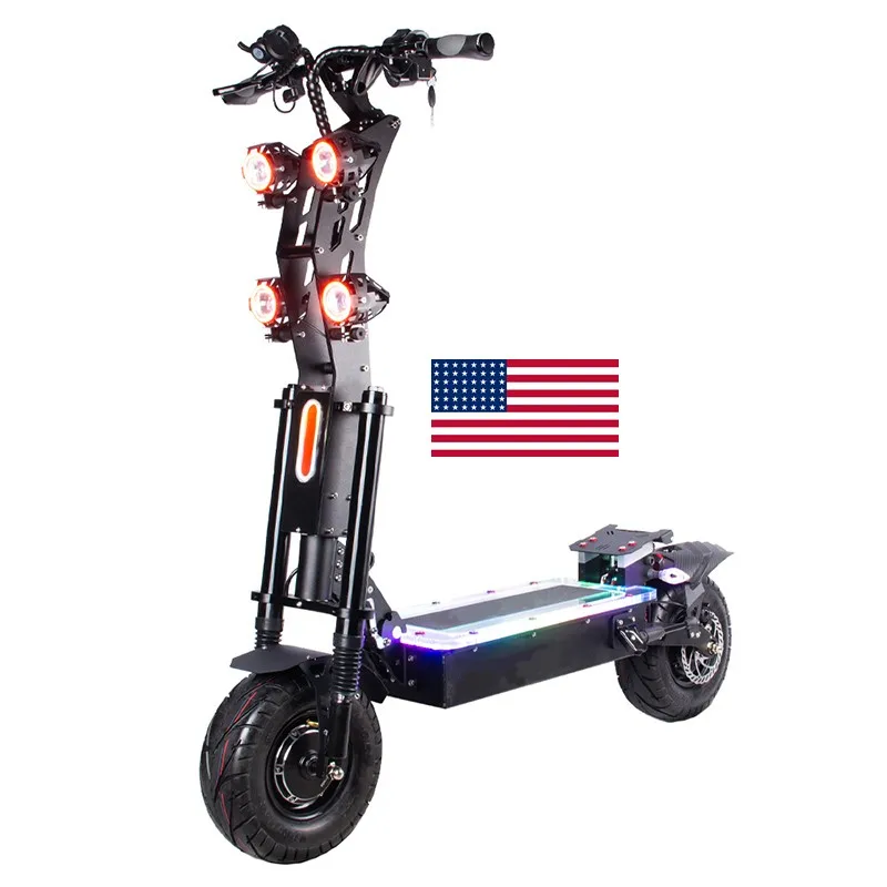 

USA free shipping 72V 8000w dual motor fast 120km/h long range high standard electric scooter for manwomen