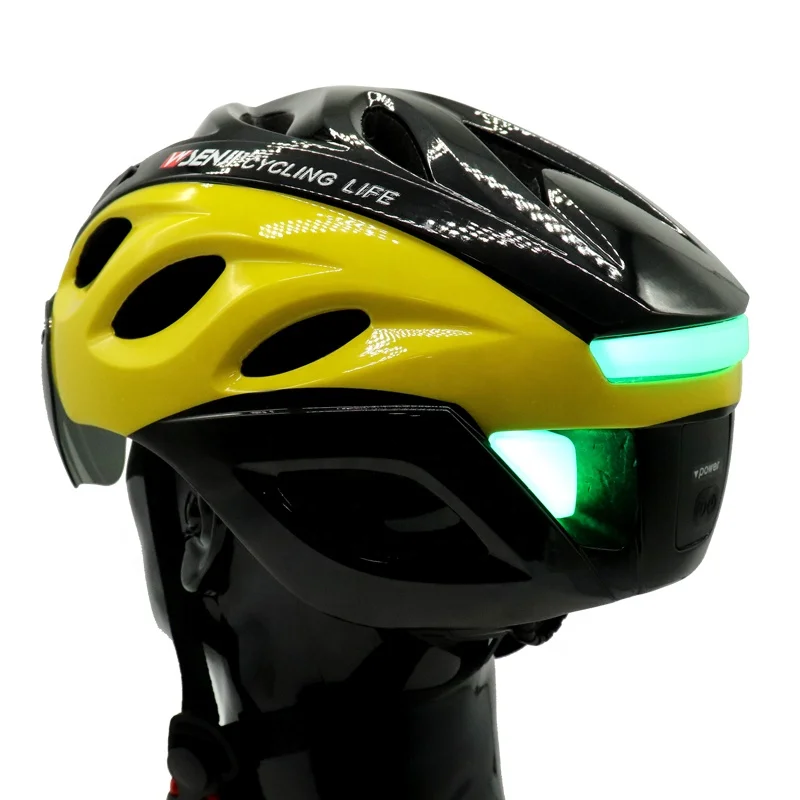 

Colorfull Bycicle Sports Flash Fluorescent LED Light Helmet With Goggles