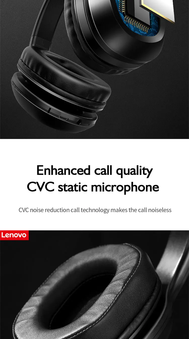 Lenovo Hd100 General Bt Headphones Smart Noise Reduction Wireless
