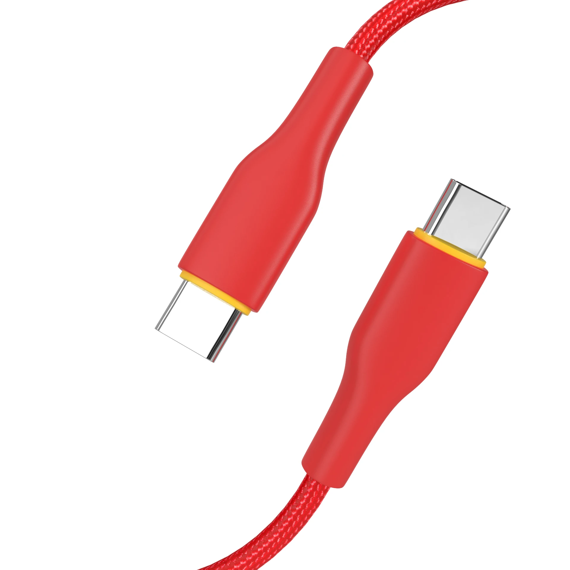 

USB Type C 3A Cable Quick Charge P20 W Fast Charging Data Cable fast phone charger cable, Red/white