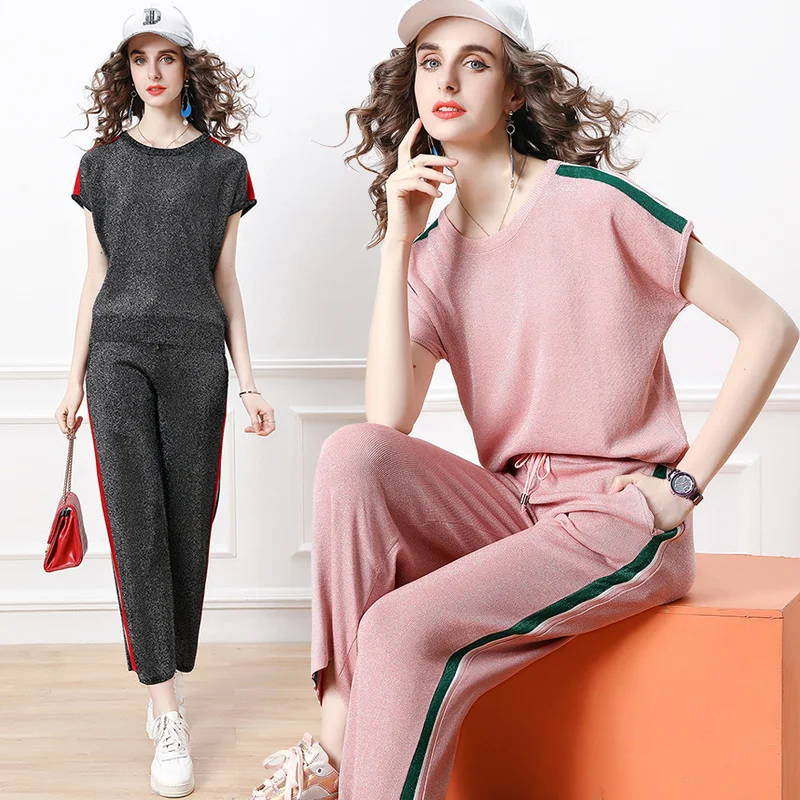 

Droma 2020 Latest Design Woman Letter Print Jogger Pants Two Piece Set Women Clothing Ladies Jogging Sets, Picture color