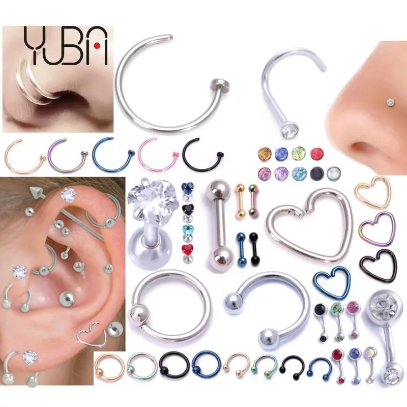 

316l Stainless Steel Labret Free Lip Ring Piercing Ring Cartilage Earring Stud Piercing Jewelrywholesale