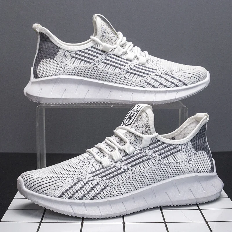 

2021 New Micro-Fiber Insole Knit Shoes Men Casual Comfortable, 2 colors