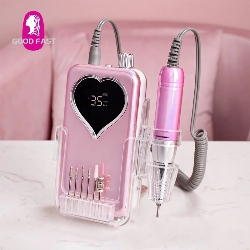 

Nail drill tool kit portable rechargeable cordless professional electric 35000RPM Nail Drill Machine, Various colors