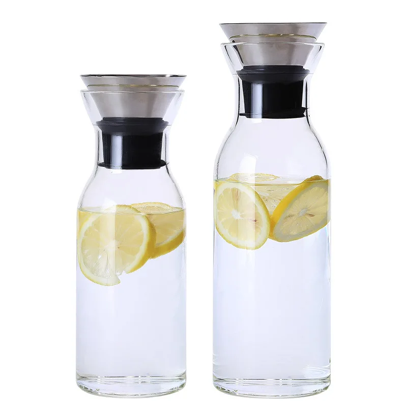 

1L 1.5L Borosilicate Glass Carafe Water Jug for Lemon Tea Hot Cold Tea