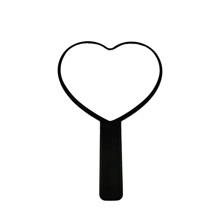 

Wholesale hand mirror logo custom heart shape make up mirror, Customized color