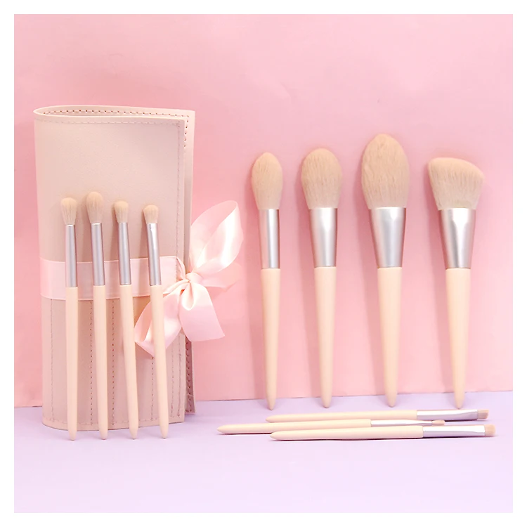 

TOP E.bt Custom Logo China private label pink Synthetic Hair vegan makeup brush set