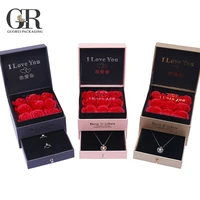 

Rose soap flower gift box with jewelry gift box flower lipstick box drawer