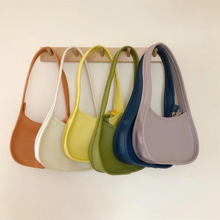 

Retro Bag Women Clear Color Candy Women Bag Underarm Handbag, 6 colors