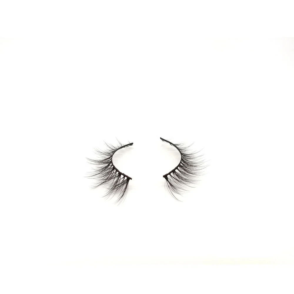 

High quality fluffy natural looking 3d private label synthetic lashes, Black