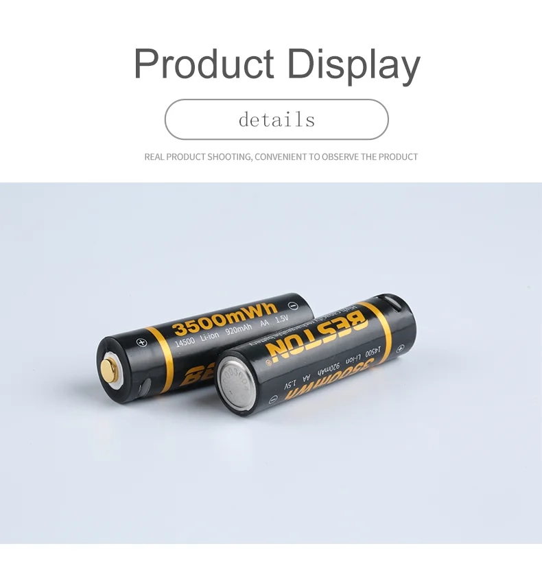 Beston 1.5v Lithium Battery Cell 3500mwh Long Lasting Usb Rechargeable Double A Liion Batteries