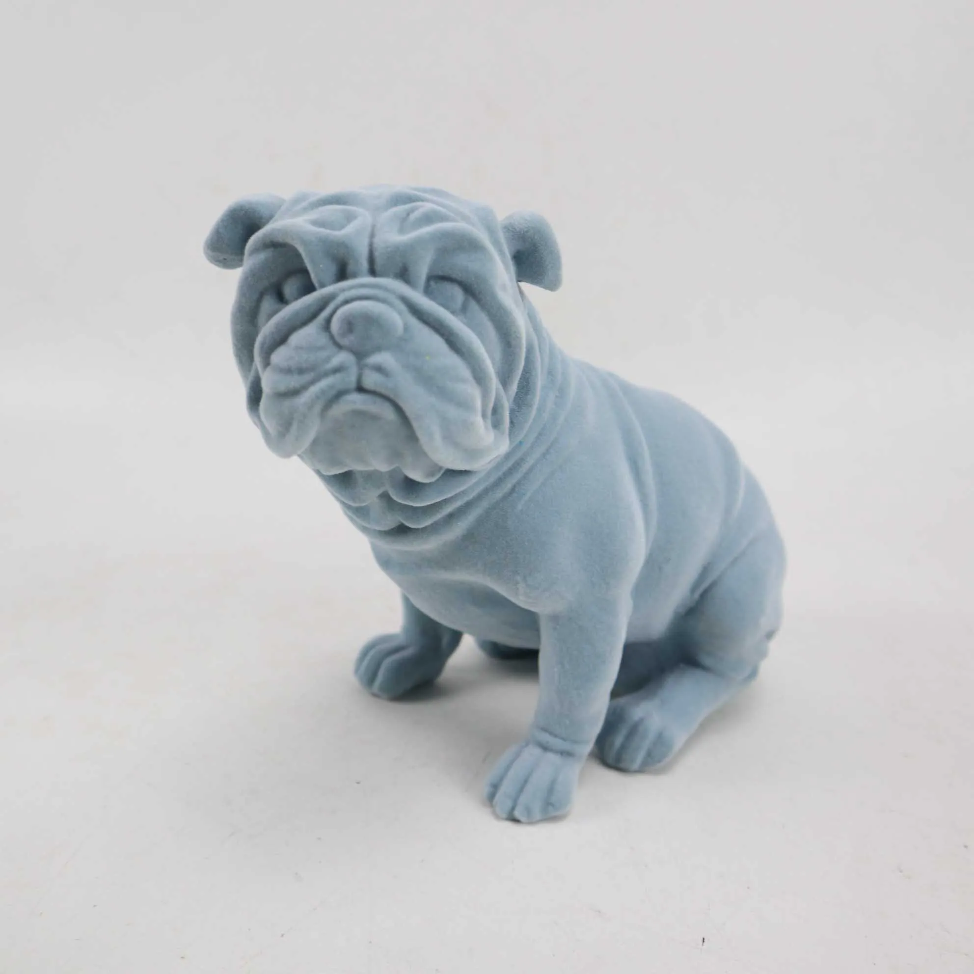 树脂植绒狗雕塑