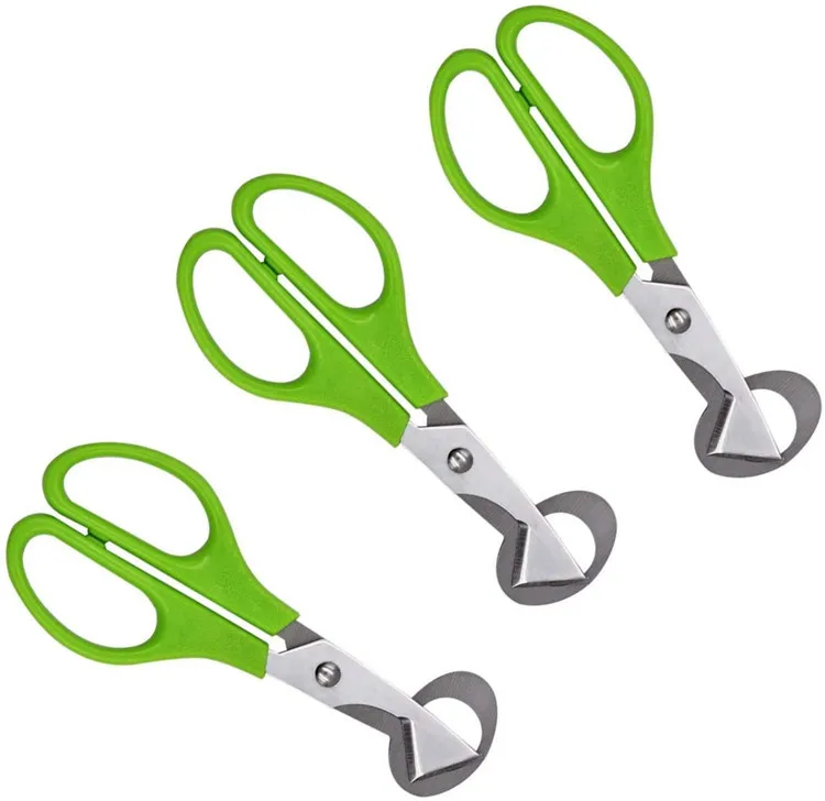 

Pigeon Bird Egg Peeler Cutter Opener Kitchen Tool Quail Egg Scissors, Green