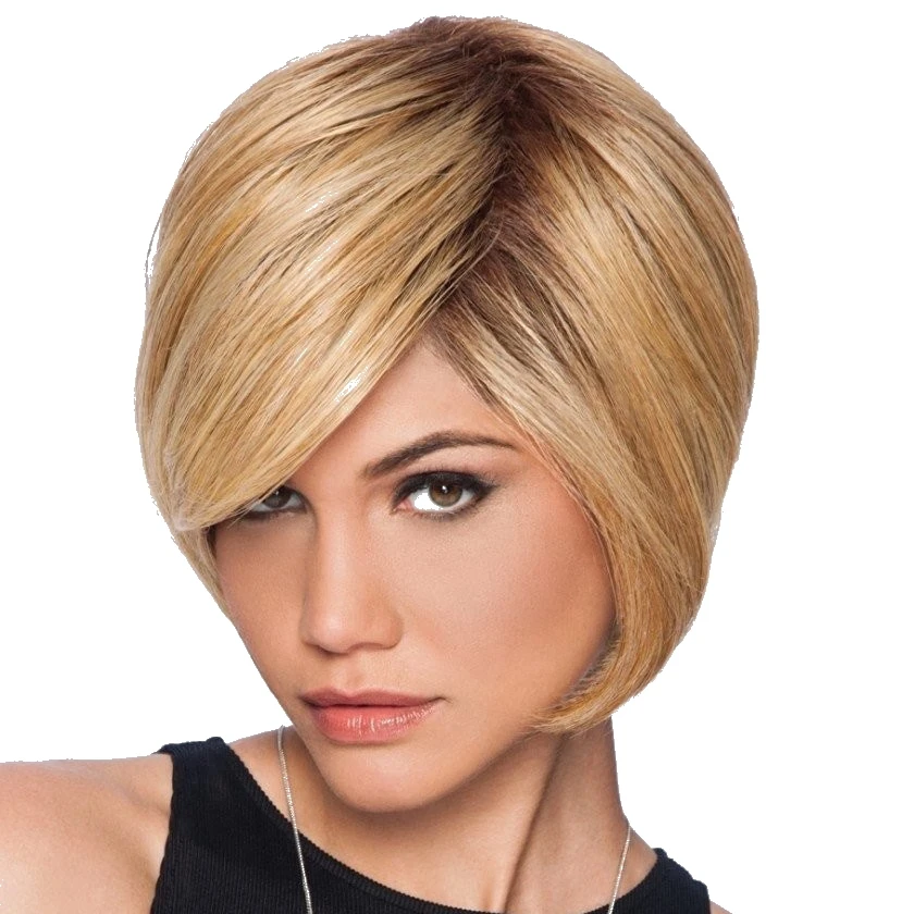 

popular pixie human hair wig brazilian pixie cut wig short 1B/27 2Tone Ombre colour Bob lace front wig with wholesale price