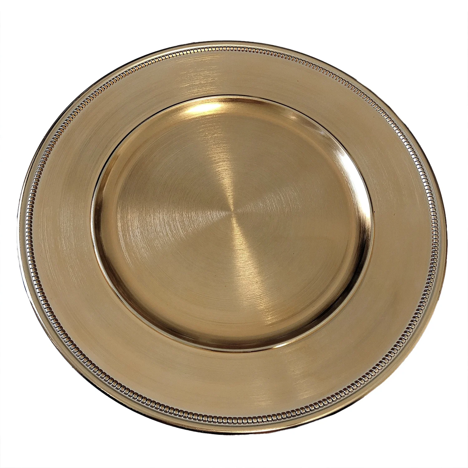 

Heavy Quality Plastic Round Charger Plates for wedding, Gold silver rose gold blakc etc