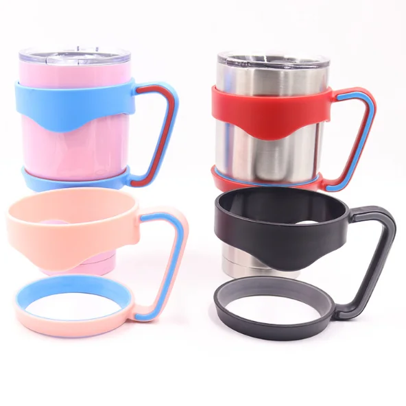 

High quality hot sell PP 30oz 20oz double wall stainless steel tumbler handles mug handle, Customed color
