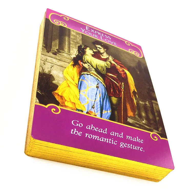 

Amazon hot sell 40 types wholesale novelty indoor adult gilded edge printed tarot cards
