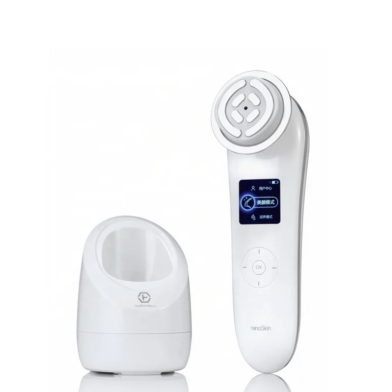 

hot sale home use RF skin rejuvenation no needle microcurrent electroporation rf ems led beauty device connect APP beauty time