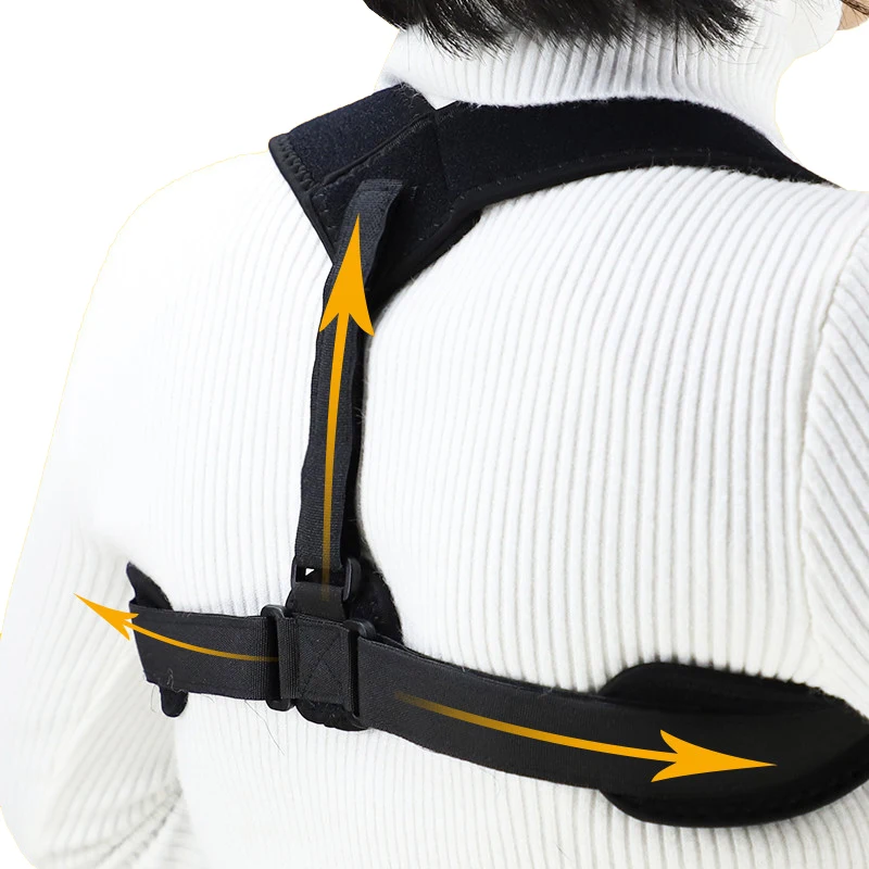

Front adjustable orthosis waist strap support belt orthosis vest orthosis belt for men and women, Black back support belt