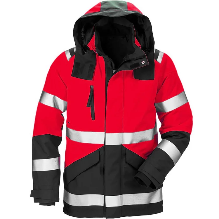 

Wholesale New Design Reflective Orange And Black Safety Jacket fire resistant protective clothes fireproof jackets