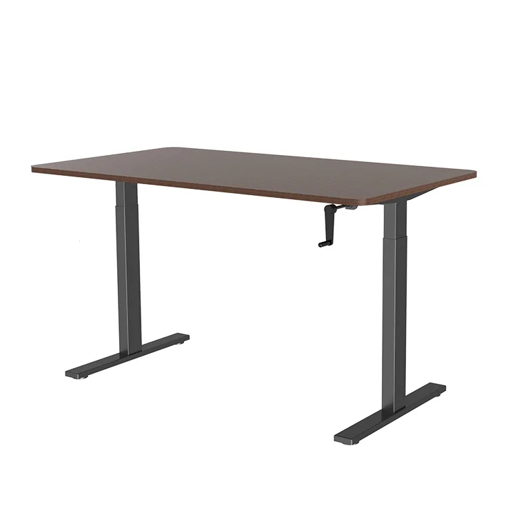 
Manual Crank Stand hand control desk Up Steel System Ergonomic Standing Height Adjustable Desk 