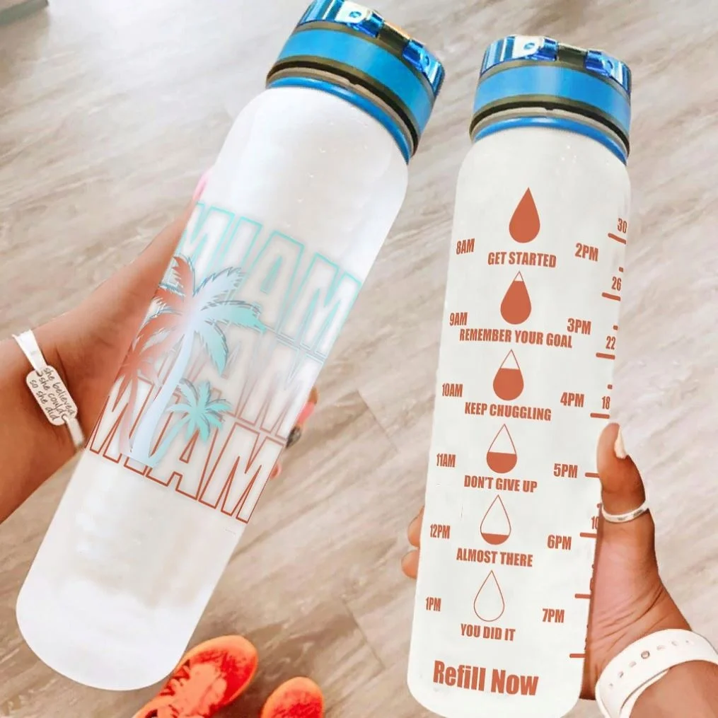 

Wholesale 1000Ml Sports Fitness Plastic Watermiami Bottlewater Bottle Student Space Cup