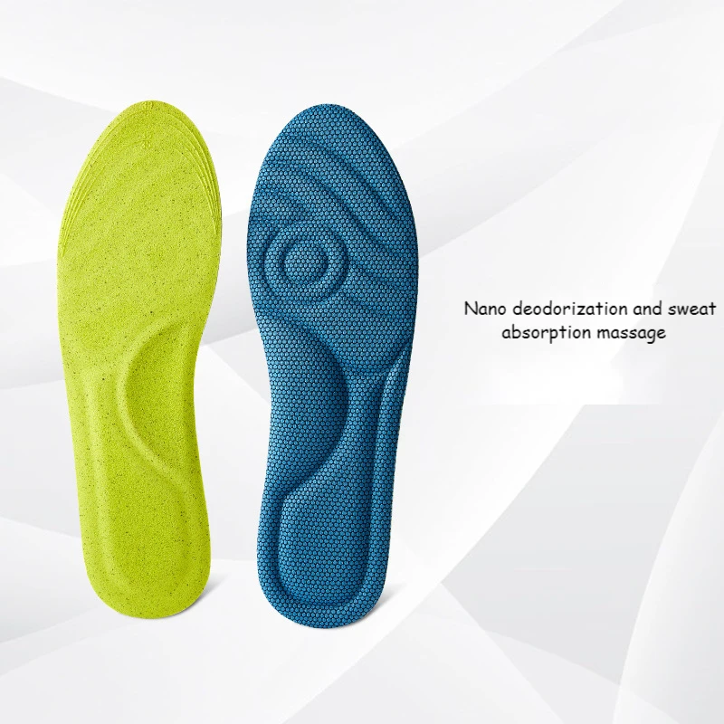 

Elastic Sports Insoles for Feet Shoe Men Women Fashion Massage Insole Anti-slip Shoes Cushion Pads Memory Foam Insoles