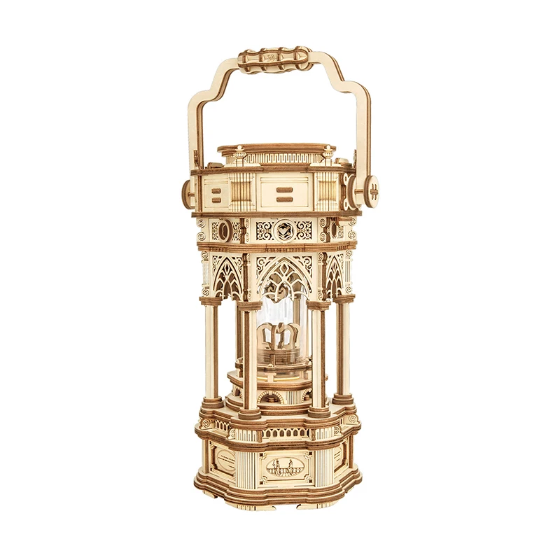 

Robotime ROKR AMK61 Victorian Lantern 3d Wooden Puzzles Model Toys 3d diy wood jigsaw for Dropshipping