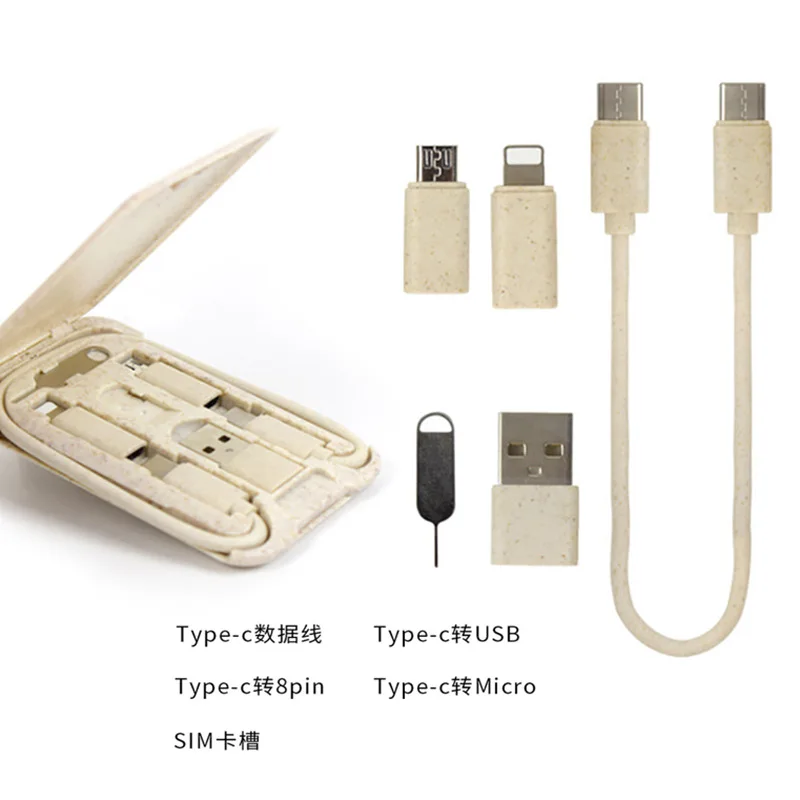 

Custom Eco Friendly 6 In 1 3a Bio Degradable Phone Usb Charging Cable USB Cable, Black white custom