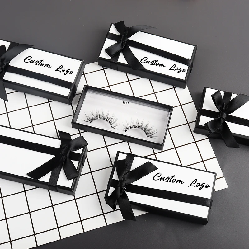

Wholesale eyelash Vendor 25mm Fluffy Real Mink Lashes 3d Strip free paper eyelashes box no moq, Natural black